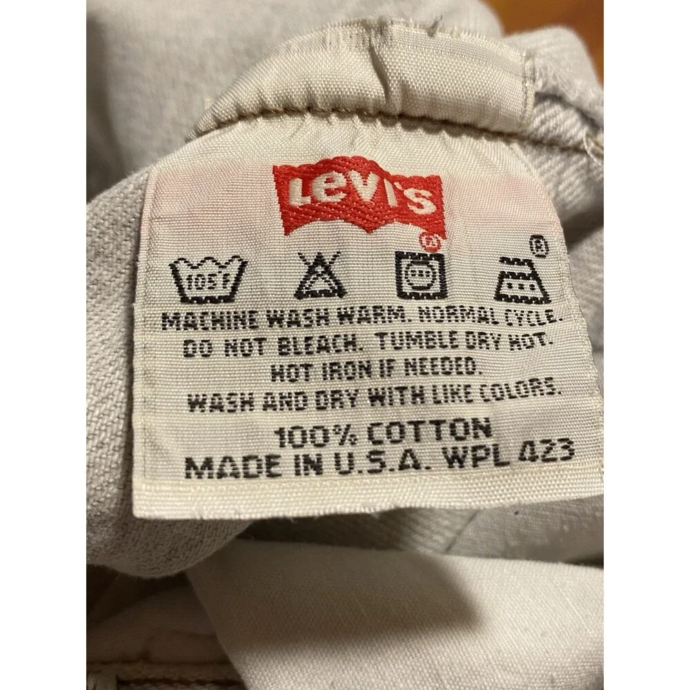 Rare Vintage Levi's 501 Jeans 32x34 Upside Down Tab Button Fly Made In USA Texas